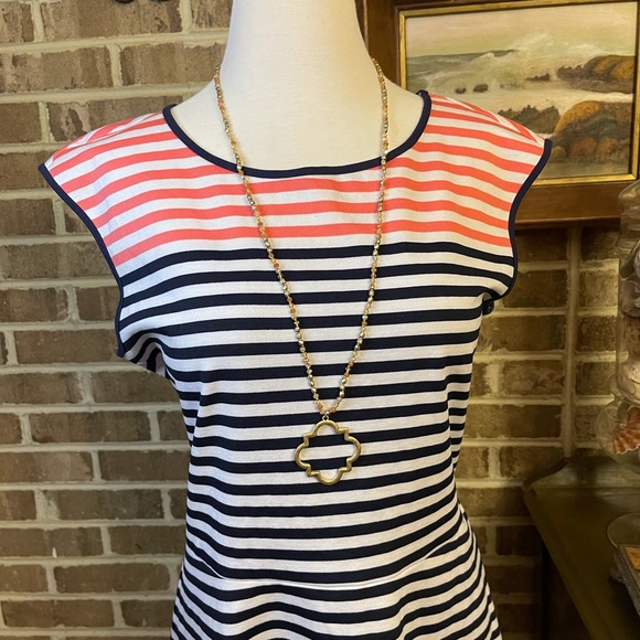 Draper James Stripe A Line Ponte Dress - Picture 3 of 7